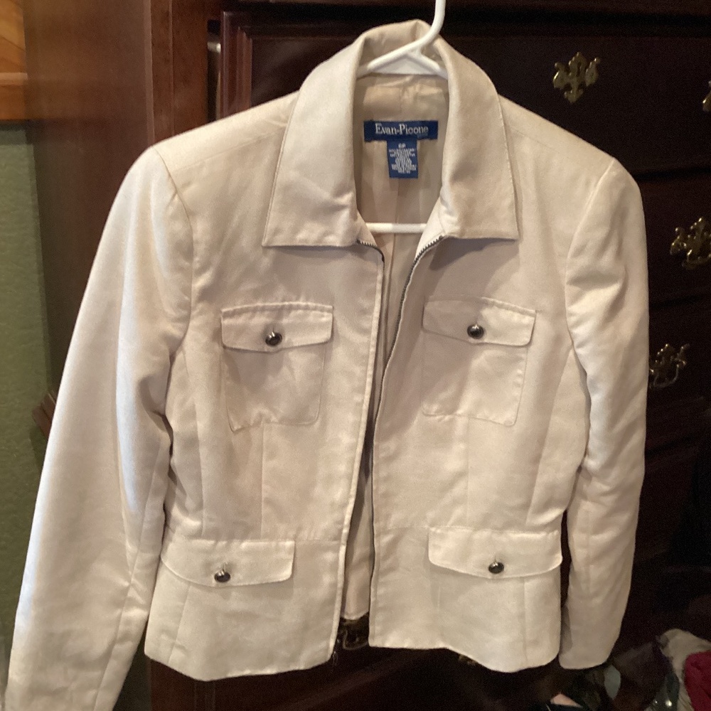 Faux suede jacket, size 6 petite